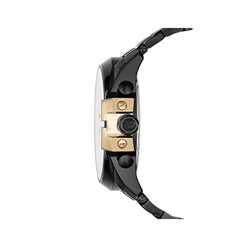 Diesel Stainless Steel Chronograph Black Dial Men Watch-Dz4338, Black Band 3