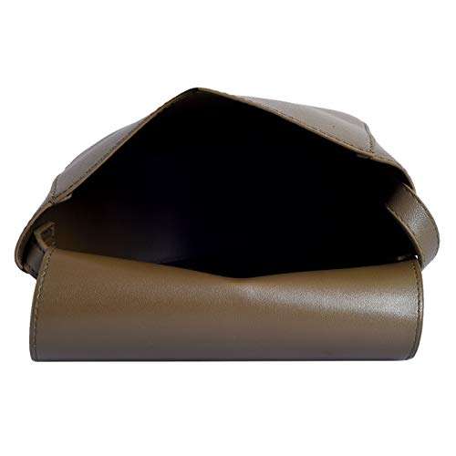 Lino Perros Green Faux Leather Sling Bag (BROWN) 5