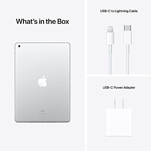 Apple iPad (9th Generation): with A13 Bionic chip, 10.2-inch Retina Display, 64GB, Wi-Fi, 12MP front/8MP Back Camera, Touch ID, All-Day Battery Life – Silver 6
