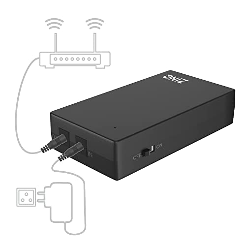 ZINQ Mini UPS for 12V Routers, High Power Fiber Routers, Broadband Modems | Seamless Automatic Switc 3