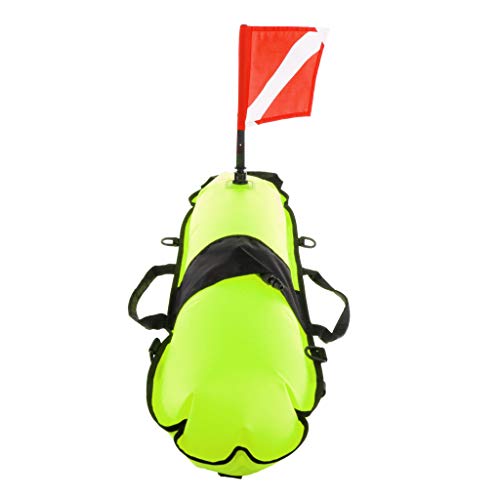 SHOVIAR Inflatable Marker Diving Flag Buoy Signal Float Scuba Snorkeling Yellow1 2