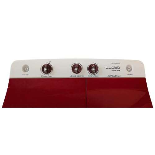 Lloyd 7 kg Semi Automatic Top Load Washing Machine White, Maroon (GLWS705CWLRD) 3