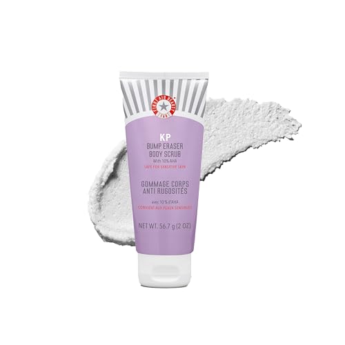 First Aid Beauty - KP Bump Eraser Body Scrub with 10% AHA, Keratosis Pilaris Skin Exfoliator with Glycolic and Lactic acids, Helps Reduce Chicken Bumps, Safe for Sensitive Skin, 2 oz 1