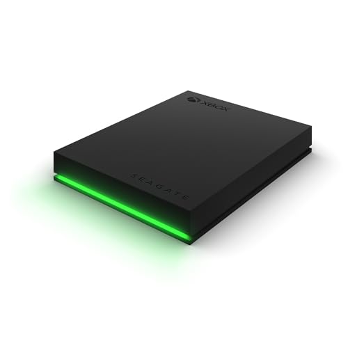 Seagate Game Drive for Xbox 4TB External Hard Drive Portable HDD - USB 3.2 Gen 1, Black with built-in green LED bar , Xbox Certified, 3 year Rescue Services (STKX4000402) 1