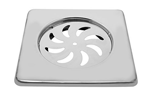 Klaxon Stainless Steel Square Bathroom Floor Drain (Chrome) (G0199IT0030)