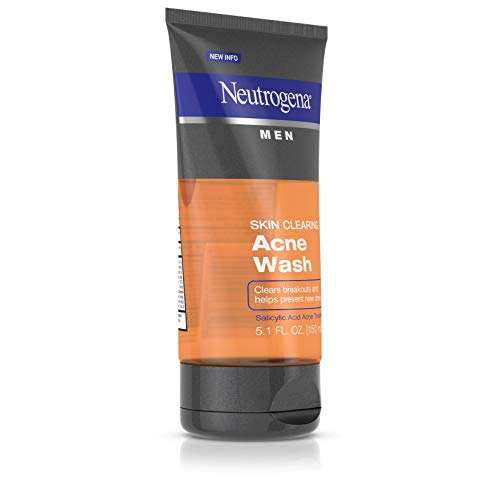 Neutrogena Men Skin Clearing Daily Acne Face Wash with Salicylic Acid Acne Treatment, Non-Comedogenic Facial Cleanser to Treat & Prevent Breakouts, 5.1 fl. oz 2