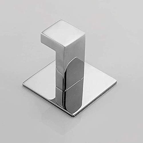 Biutimarden 5PC Chrome 304 Stainless Steel Towel Hook Hanger for Bathroom Towel Robe Hook Coat Hanger Self-Adhesive 4