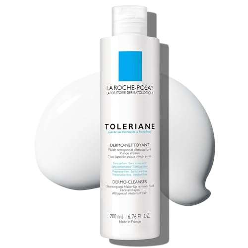 La Roche-Posay Toleriane Dermo Facial Cleanser for Face & Eyes, Gentle Face Wash and Makeup Remover, Milky Texture, Fragrance Free, Preservative Free 1