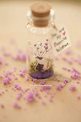 EZALLA Retro Lucky Wishing Bottles with Cork Stopper 10ML, Mini DIY Glass Bottle Jar for Wedding Friendship Birthday Gift (Pack of 4