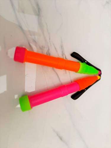 Vital Colors Slim Fluorescent Plastic Rangoli Pen - Set of 2 1