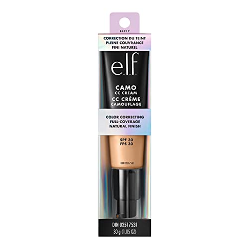e.l.f. Camo CC Cream, Color Correcting Medium-To-Full Coverage Foundation with SPF 30, Medium 330 W, 1.05 Oz (30g) 6