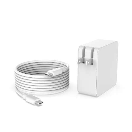 65W Fast Charger Fit for Samsung Laptop Charger, Galaxy Book Pro, Pro 360, Notebook, Ep-Ta865 ＆ More Devices with USB Type C Connector, Foldable Scratch-Resistant Plug, PD, Detachable 7.5FT Cable 1