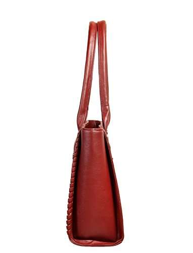 Louise Belgium Women's Handbag PU Leather Latest Handbags for Women and Girls Ladies Purse- Maroon 3