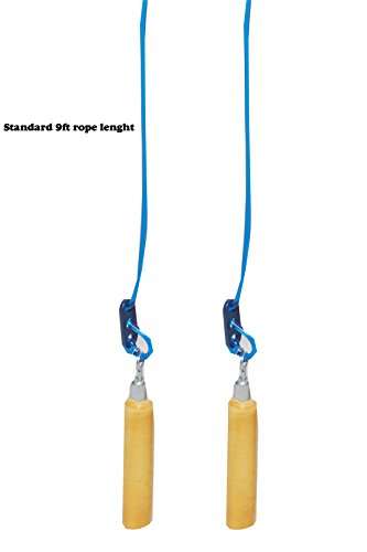 Claxon Shakti Adjustable Wooden Handle Skipping Rope, 9 Feet 2