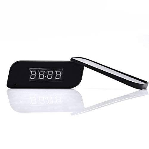 Exxelo Smart Night Light Plastic Digital Alarm Clock with Date, Battery Operated Desk Small, Clear LCD Display 6
