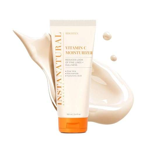InstaNatural Vitamin C Moisturizer Face Cream, Brightens and Reduces the Look of Fine Lines and Wrinkles, Moisturizing Lotion for Dry Skin, with Hyaluronic Acid, 3.4 FL Oz 1