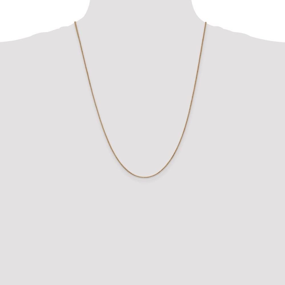 Diamond2Deal 14k Rose Gold 1.0mm Box Chain Necklace 5