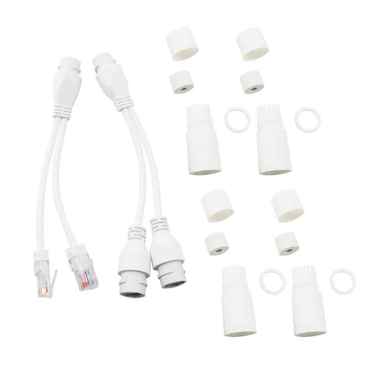 SJZBIN Waterproof POE Combiner Splitter Adapter Run 2 IP Cameras on 1 Cable