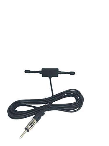 Universal AM FM Dipole Antenna for Vehicle Car Auto Truck SUV Radio Stereo Head Unit Receiver Tuner Hidden Adhesive Mount Radio Antenna with DIN Plug Connector 2