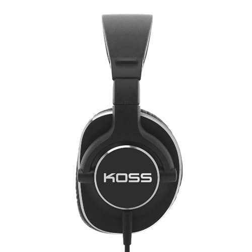Koss Pro4S Full Size Over-Ear Studio Headphones, Detachable Cord with Dual Choice Entry, Black with Silver Trim 3