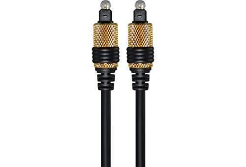 CABLESETC Digital Optical Audio Toslink Cable 1.5 meter | 24K Gold Plated Connectors | Optic Fiber Wire | Compatible with Home Theatres (7.1), Xbox, PS5, soundbars Blu-ray players Gaming Consoles 4