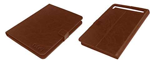 Acm Multi Protective Leather Flip Case with Viewing Stand Compatible with Lenovo Ideapad A1000 Tablet Front & Back Cover Golden Brown 5