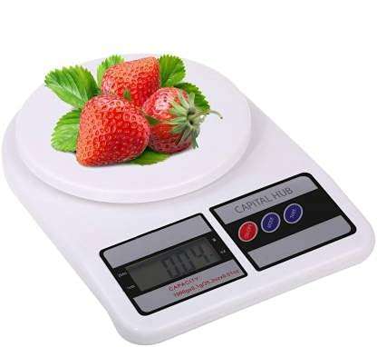 Firevally Weighing Scale Multipurpose Portable Electronic Digital Kitchen Weight Machine with Backlight Display (10 Kg Capacity) 1