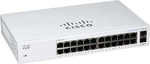 Cisco Business CBS110-24T-D Unmanaged Switch | 24 Port GE | 2x1G SFP Shared | Limited Lifetime Protection (CBS110-24T-NA) 1