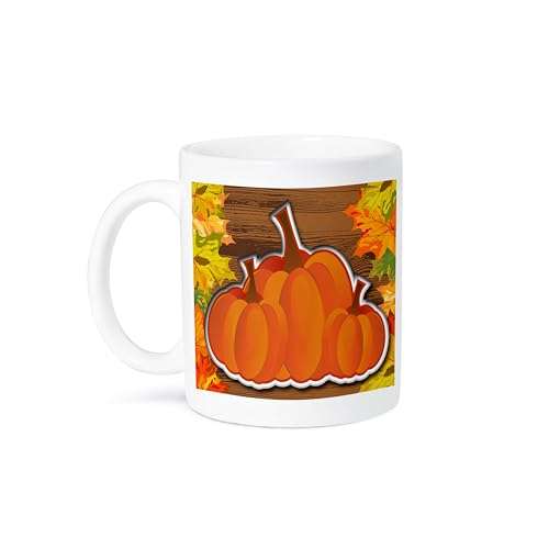 3dRose Coffee Mug, Size - 11oz - Group of Pumpkins Designs Thanksgiving - Holiday Themes - funny coffee cup gift 1