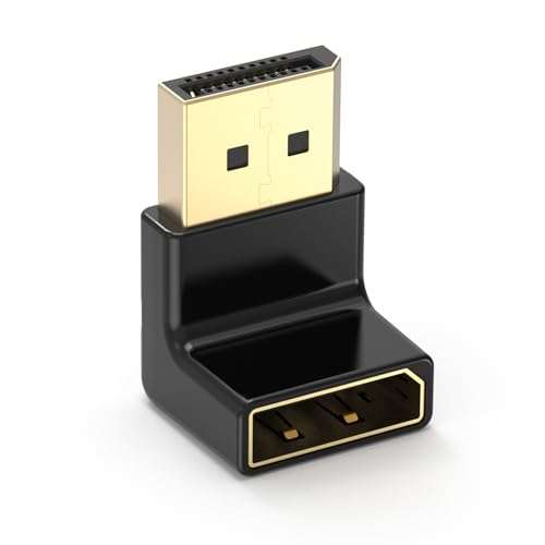 Cable Matters 4K@240Hz Right Angle DisplayPort 1.4 Adapter, 8K DisplayPort 270 Degree Adapter, Black 1