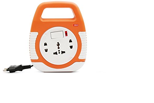 GM 3040-Square 2 Pin Flex Box 5 meter (with Handle, Indicator and International Socket) (Pack of 2) 2