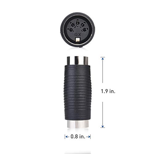 Cable Matters 2-Pack 5 Pin DIN MIDI Coupler Gender Changer (MIDI Extender Adapter)(Black) 6