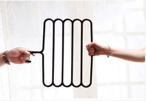 Cloudeal Plastic 5 Layer Colorful Pants Scarf Trousers Clothes Towels Hanger/Holder, Set of 4, Multicolour 6