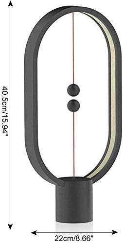 Scizor Heng Balance Lamp, USB Powered Balance LED Table Lamp Soft Night Lamp Ellipse Magnetic Mid-air Switch Touch Dimming Night Light for Bedroom, Living Room, Dining Room and Office Home Decor 3