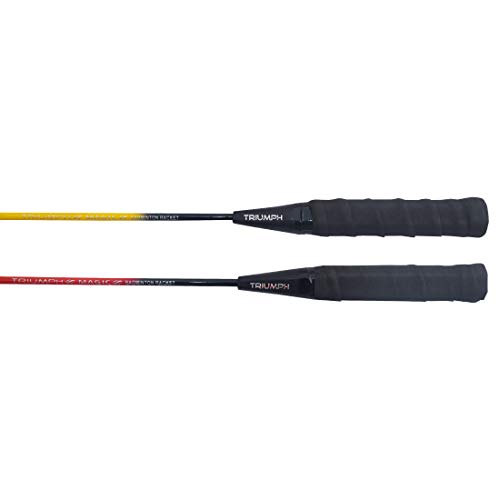 Triumph Alloy Steel Badminton Racquet Set - 2 Pc Badminton Racket with 6 Pc NEO-2000 Synthetic Shuttlecock and Full Racket Cover to Carry Both Rackets - Multicolor 3