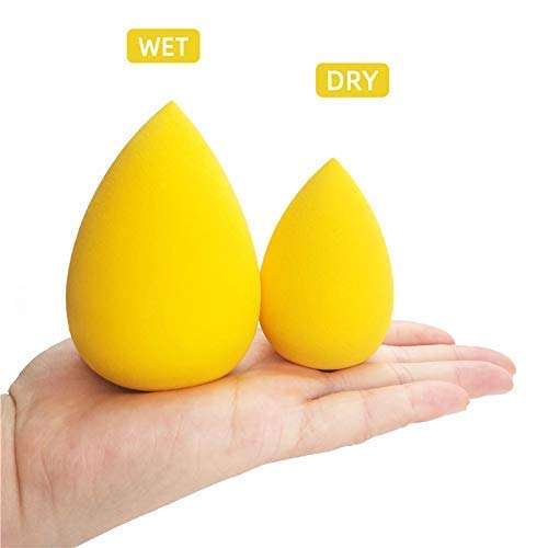 Fennec Mart 5 Pieces Beauty Egg Makeup Puffs cosmetic sponge Set of Beauty Makeup Sponges 3 Shapes Beauty Make Up Powder Puff for Liquid Powder BB Cream (multi colour) 2