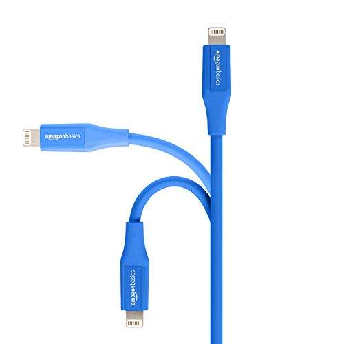 AmazonBasics Apple Certified Lightning to USB Charge and Sync Tough Cable, 3 Feet (0.9 Meters) - Blue 2