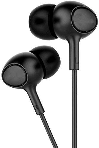 Sachdeal Earphone For Oppo R819 Universal Earphones Headphone Handsfree Headset Music with 3.5mm Jack Hi-Fi Gaming Sound Music Wired in-line 10mm Powerful Extra Bass Driver and HD Stereo Audio Sound with Mic Volume Control Passive Noise Cancelling Dynamic Ergonomic & Secure-fit Original Best High Sound Quality Earphone R50 A- Black 1