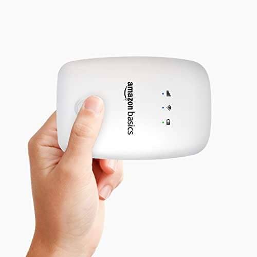 AmazonBasics 4G LTE Wireless Dongle with All SIM Network Support | Plug & Play Data Card Stick with up to 150Mbps WiFi Hotspot | 2100mAh Rechargeable Battery| SIM Adapter Included (White) 6