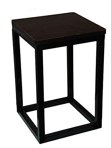 ROYAL Industries Iron Stool & Iron Shape Bedside Iron Stool for Bedroom Gift Item Stylish Stool Corner (1 Step Stool) (Black& Brown) 3