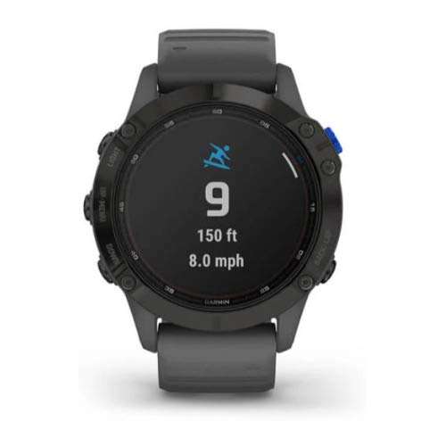 Garmin 010-02410-10 Fenix 6 Pro Solar, Multisport GPS Watch with Solar Charging Capabilities, Advanced Training Features and Data, Black with Slate Gray Band 4