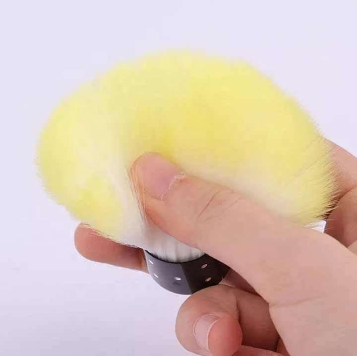 Nail Puffy Brush for Nails | Nail Art Puffy brush | Nail dusting brush | Nail Dip Powder | Nail Brush Cleaner | Manicure Brush Cleaning - 1pc, Multi color. 4