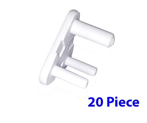 0-Degree Electrical Socket Cover For Indian Plug Point For Baby Safety Proofing (20 Pieces, White) 3