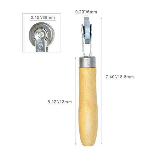 ITEQ Tire Patch Roller Wooden Handle 1 1/2" Dia Tire Repair Tool (6mm) 2