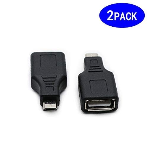 rgzhihuifz 2 Pack USB 2.0 Micro USB Male to Type A Female OTG Adapter Connector Converter Coupler 4