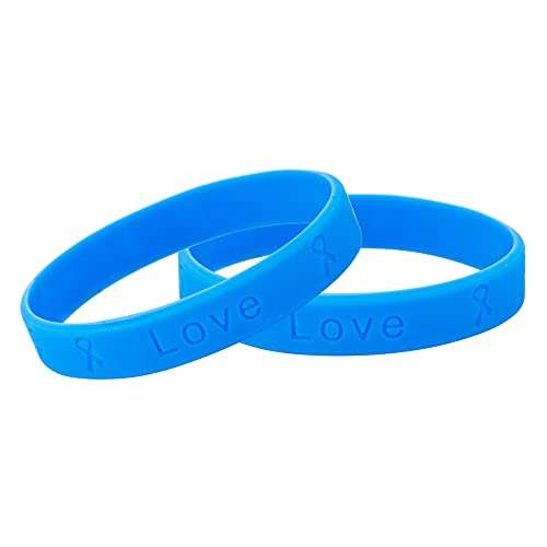 Fundraising For A Cause 50 Pack Periwinkle Silicone Bracelets - Adult Size 1