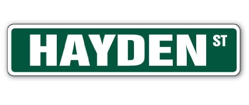 Hayden Street Sign Childrens Name Room Sign | Indoor/Outdoor | 24" Wide 3
