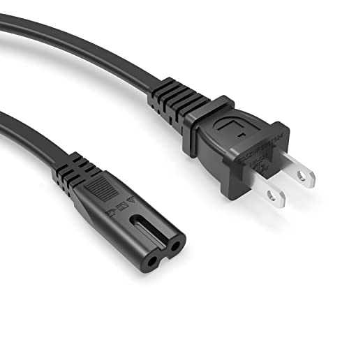 6 ft AC Power Cord Fit for Xbox Series X S, Xbox One X S, Sony PS4 PS5 PS3 PlayStation 4 5 3 Slim, Smart TVs, Printers, Universal Supply Cable Replacement - (ETL Listed Cable) 1