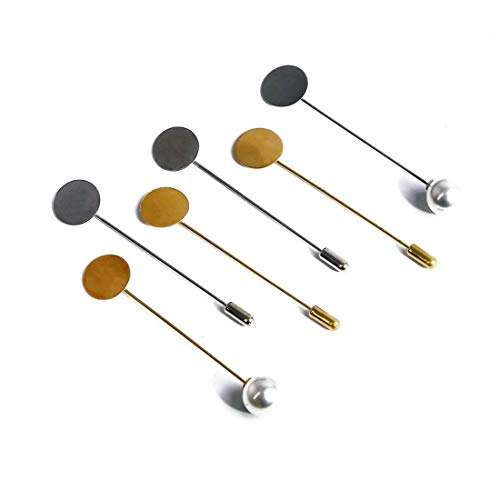 Diy Crafts 16589 Pearl Alloy Copper Long Brooch Pin for Diy Brooches Lapel Dress Jewelry Parts Accessories, Pack Oof 10 Piece, Combo & Sizes (Multicolor) 1