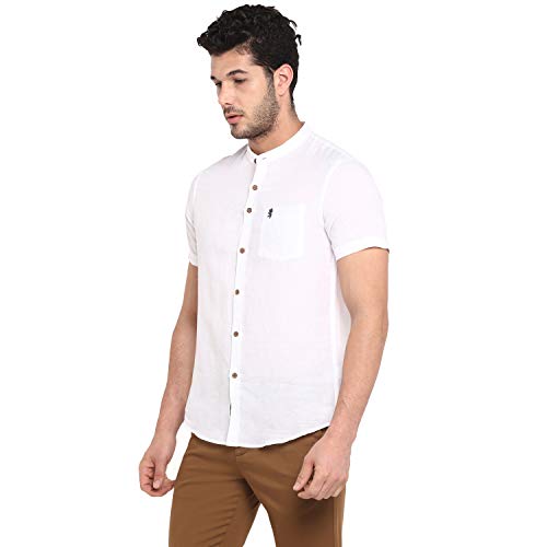 Red Tape Men's Solid Regular fit Casual Shirt (RHS0125_White L) 4